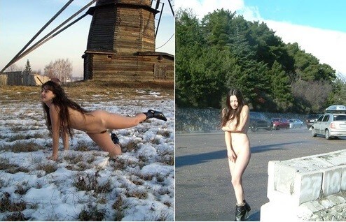 Beautiful Suntan Stretches-Winter Sport pics - Only nudism and nothing else