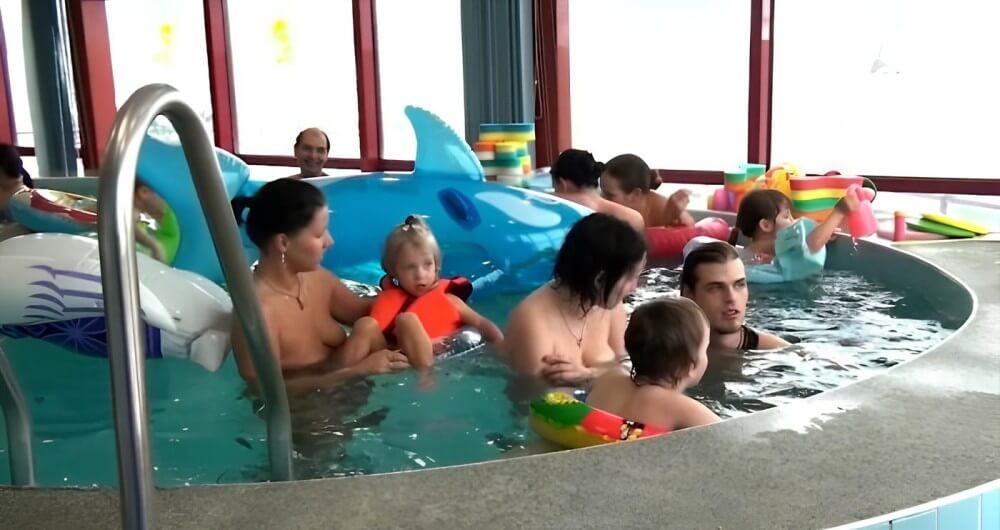 Indoor Swim Exercise - A naturist strives for inner harmony and emotional balance