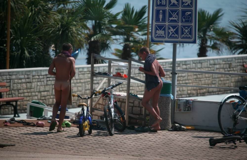 Nudism in a German water park photo - Living together in nature is a hallmark of nudists