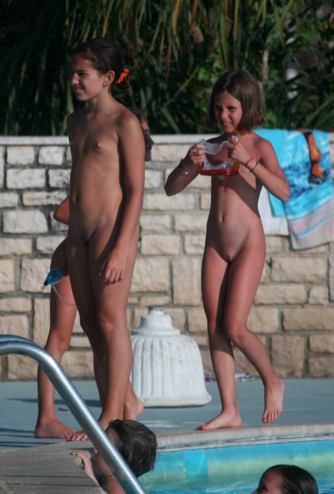 Two Poolside Nudist Girls pics - Naturism as the meaning of life